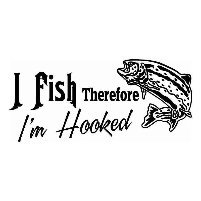 HoosierDecal Cool Fishing Vinyl Decal for Boat Car Window - Hoosierdecal