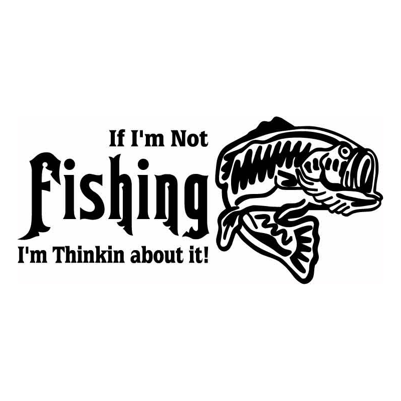 HoosierDecal Cool Fishing Vinyl Decal for Boat Car Window - Hoosierdecal