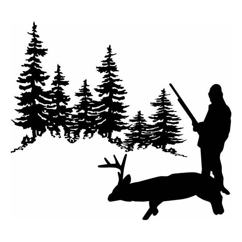 HoosierDecal Cool Hunting Vinyl Decal for Boat Car Window - Hoosierdecal