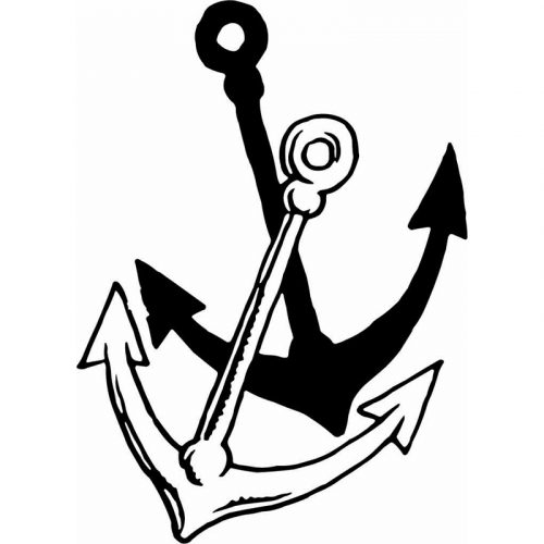 HoosierDecal Cool Anchor Nautical Vinyl Decal for Boat Car Window 173 ...