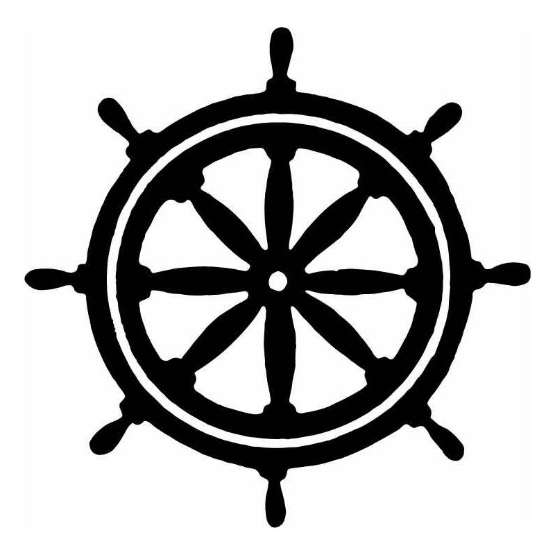 HoosierDecal Cool Ship Steering Wheel, Boat Wheel Nautical Vinyl Decal for  Boat Car Window 179 - Hoosierdecal