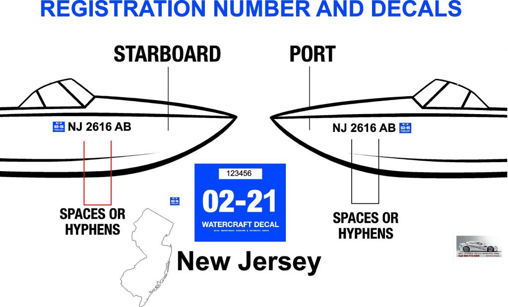 New Jersey Boat Registration Number Decal Information Hoosierdecal